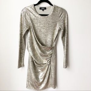 [Lulu’s] Heathered Gold Body Con Party Dress